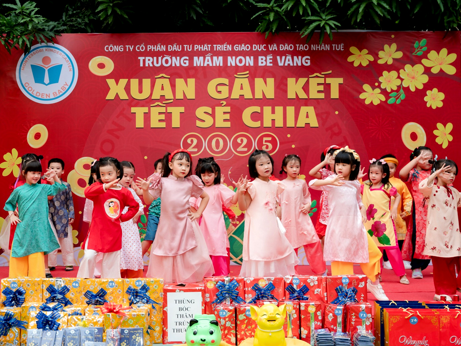 Chương trình Xuân gắn kết – Tết sẻ chia 2025 của trường Bé Vàng